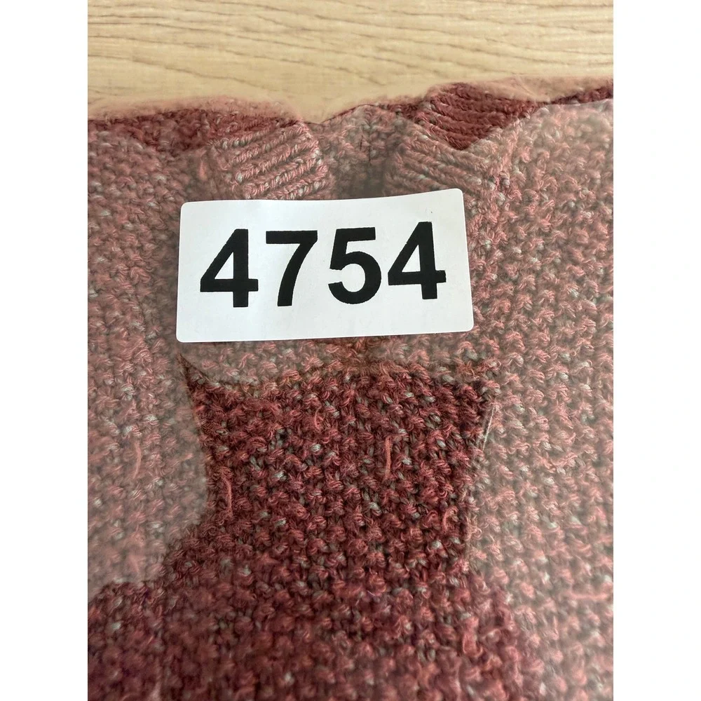 Free People Beach Womens XL Rust Knit V-Neck Tie Shoulder Open Back Tank Top